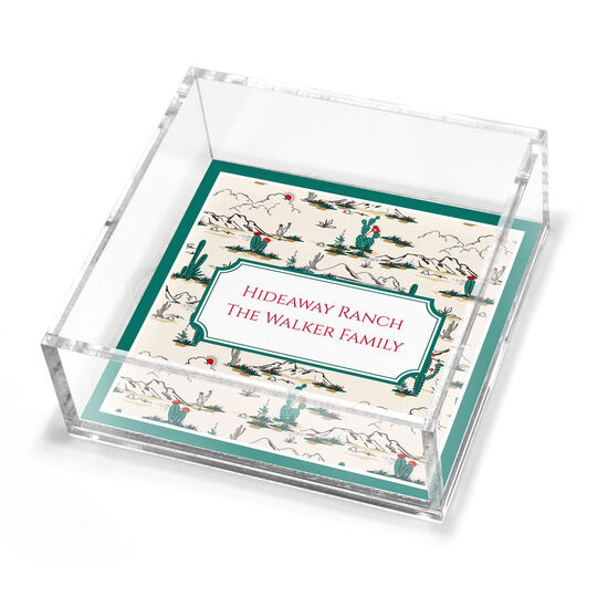 Desert Paradise Petite Lucite Trinket Tray